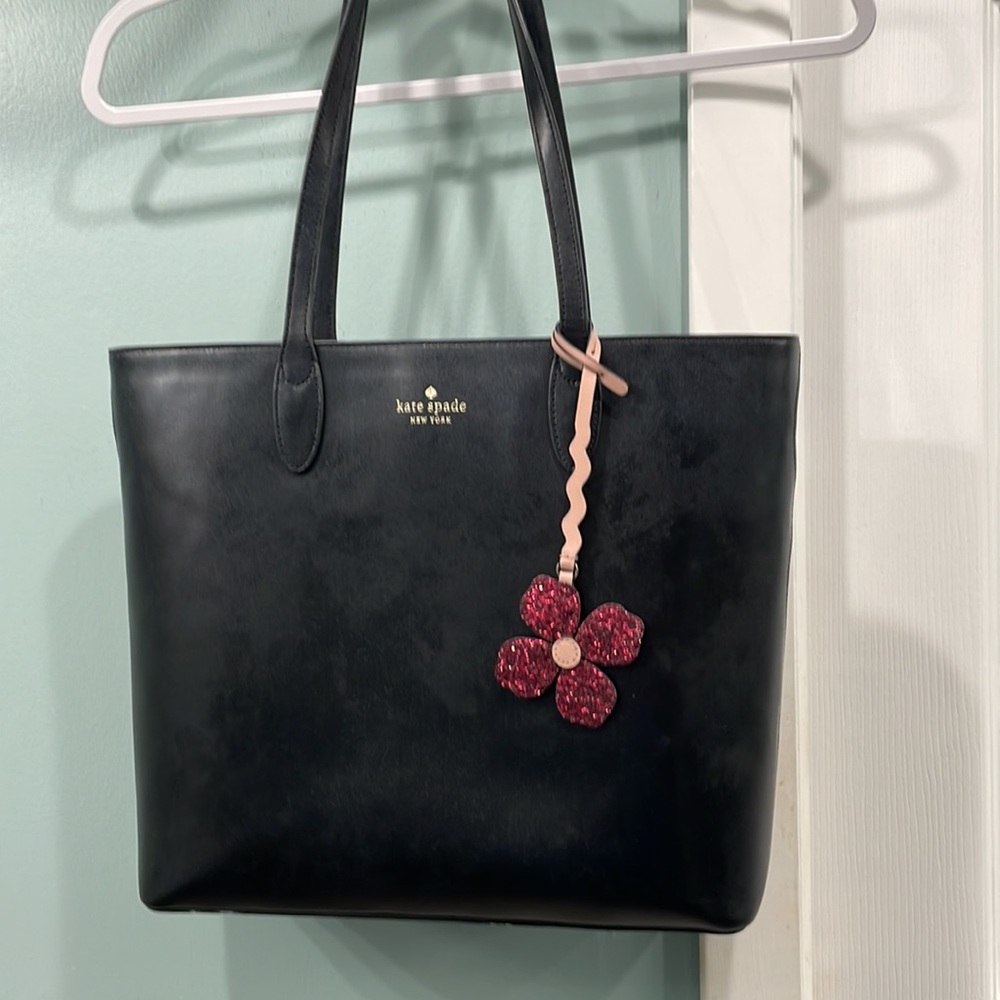 DEEP DISCOUNT Kate Spade Kerri Med. black leather tote bag purse CHEAPEST ON PM!